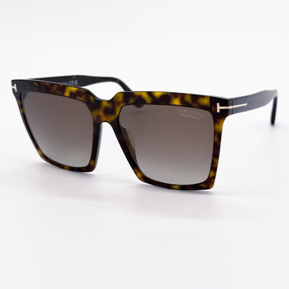 NEW TOM FORD SABRINA-02 TF764 52H WOMEN SUNGLASSES FT0764/S DARK HAVANA